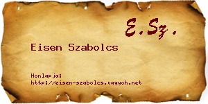 Eisen Szabolcs névjegykártya