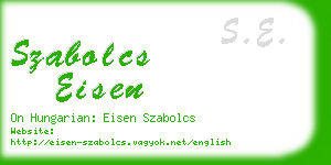 szabolcs eisen business card